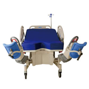 Couleur bleu MN-DB001 haute qualité Double utilisation lit d'accouchement de <span class=keywords><strong>grossesse</strong></span> lit médical post-partum Table obstétrique modèle hydraulique - Product Image 3