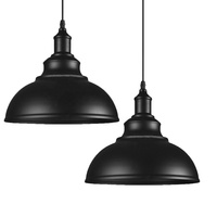 LED Pendentif Éclairage En Métal Vintage Abat-Jour En Fer Lustre Pendentif Lumière