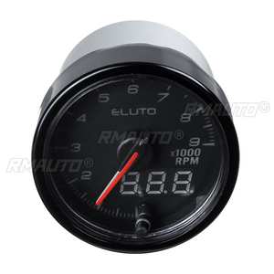ELUTO 2'' 52mm Jauge de voiture multifonction 12V : Pression Turbo (PSI/BAR), Température Eau, Pression Huile, Température Huile, Tachymètre, Tension, Température Gaz d'Échappement - Product Image 4