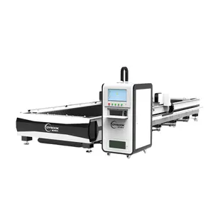 Laser serat cnc logam 2000w 3000w, untuk baja besi aluminium tembaga lembar pelat berdiri sendiri konsol pemotong laser