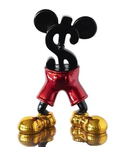 Sculpture en résine grandeur nature PoP Arts, sculpture populaire en résine Dollar Mickey pour la décoration intérieure, la maison, le bureau, la boutique - Product Image 1