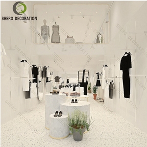 Diseño de Interiores para Tiendas de Ropa de Alta Gama, Muebles para Tiendas de Ropa, Mostrador Personalizado para Decoración de Tiendas de Ropa - Product Image 1