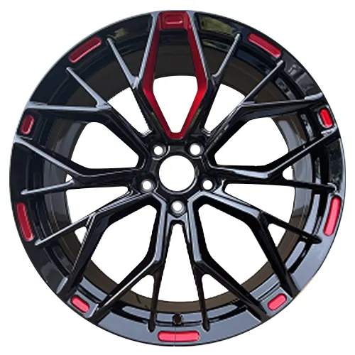 Hllwheels stock noir rouge 5*112 bbs jantes 17 19 pouces roues de voiture de tourisme pour Audi A6