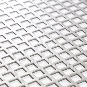 Stainless Steel 304 316 Perforated Sheet Metal Aluminum 5mm Square Hole Perforated Sheet Metal