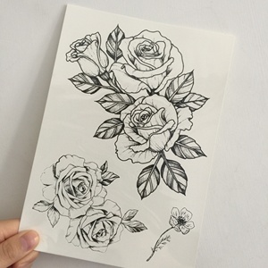 Flores de loto medio <span class=keywords><strong>brazo</strong></span> <span class=keywords><strong>chica</strong></span> impermeable <span class=keywords><strong>tatuaje</strong></span> temporal de impresión de transferencia etiqueta engomada del cuerpo de - Product Image 2
