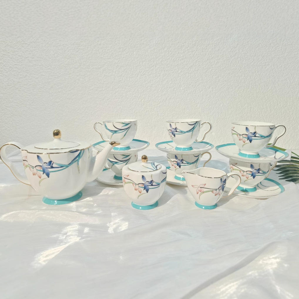 Teapot Milk Pot Sugar Pot 6 Cup Saucer (gift box)