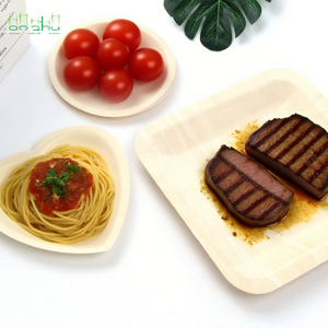 Assiettes en <span class=keywords><strong>bois</strong></span> jetables carrées et rondes pour la restauration - Product Image 2
