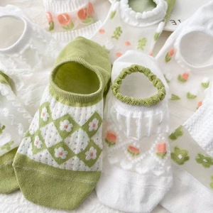 Women Summer Mesh Anti-Slip Solid Ankle <b>Socks</b> Medium Thickness Breathable Invisible Custom Colors - Product Image 3
