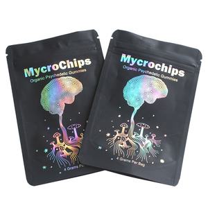 Bolsa pequeña con cremallera <span class=keywords><strong>Chucky</strong></span> Mylar con llavero Embalaje de logotipo personalizado para leche y gelatina Caja conveniente incluida - Product Image 2