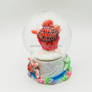 Custom 3D Souvenir Resin Beach Turtle <strong>Snow</strong> <strong>Globe</strong> <strong>Wholesale</strong> Theme Place Polyresin Sea World Tourist Souvenir Dolphin Water <strong>Globe</strong> - Product Image 3