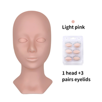 Silicone Plat Modèle Pratique Extension de Cils Tête de Mannequin Layered Eye Lids pour Cils Formation Beauté et Salon Application