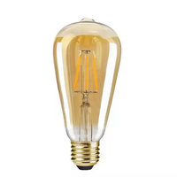 Ampoule LED à filament Edison ST64 4W 6W 8W 10W, ambre antique, transparente, vintage, 120V 230V, lampe LED, FMT-ST64