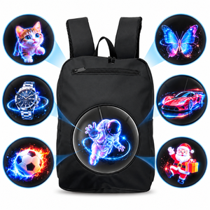 โฮโลแพ็ค – กระเป๋าเป้สะพายหลัง LED โฮโลแกรม 3 มิติ ขนาด 18 ซม. พร้อมระบบควบคุมผ่านแอพ WiFi จอแสดงผลโฆษณาแบบพกพา |   กระเป๋าเป้สะพายหลังแบบเคลื่อนไหวได้ที่ปรับแต่งได้ - Product Image 1