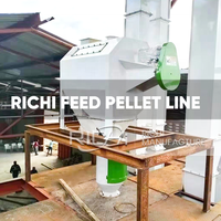 Ligne de production complète de granulés d'aliments pour volailles RICHI 5t/h pour petites exploitations agricoles au Zimbabwe