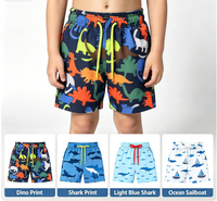 Short de bain pour enfants à séchage rapide, imprimé noix de coco, respirant, extensible dans quatre directions, imperméable, coupe ample, pour la plage
