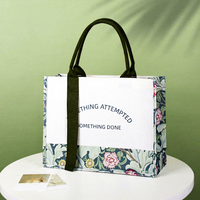 Sac fourre-tout en toile de coton de luxe de haute qualité avec fermeture éclair, sac à main tendance pour le shopping et les cadeaux, avec impression personnalisée pour femmes