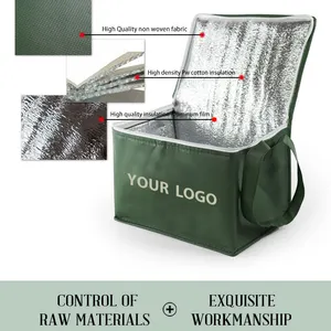 New Promotional Gifts Bag Custom Logo Design Heavy Duty Insulated Lunch Delivery Cooler Bag With Handles