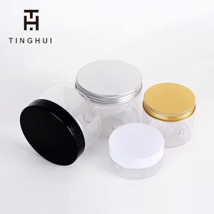 Tarro Transparente de Plástico PET de 30ml 60ml 100ml 120ml para Crema Cosmética con Tapa Negra - Product Image 3