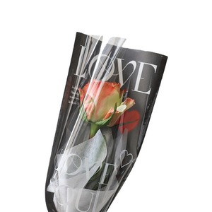 Evergreenwrap - Fundas Transparentes Impermeables para Rosas Individuales con Estampado de Amor, Bolsas para Flores de Primera Calidad, Envoltorios Florales para Manualidades, Venta al por Mayor - Product Image 5
