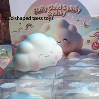 Nouveauté 2026 Jouets de décompression et sensoriels anti-stress, en forme de nuage mignon avec expression souriante, à rebond lent et moelleux