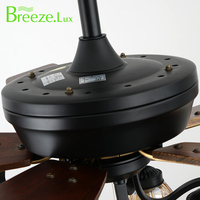 Ventilador de techo LED comercial de gama alta al mejor precio con luz, estilo Vintage, Color madera, bajo ruido, 6 velocidades, lámpara de cobre, cuerpo para uso doméstico