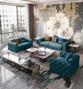 Groothandel Meubels Lederen Sofa Sectionele Hoek Vrijetijdsstoel Moderne Groene Fluwelen Sofa <span class=keywords><strong>Sectionals</strong></span> - Product Image 3