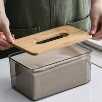 Boîte à mouchoirs en bambou de qualité supérieure, personnalisable avec logo OEM, support de serviettes direct, écologique, style américain, modèle Newonly pour la maison