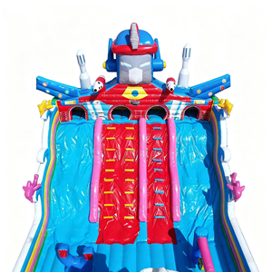 Château Gonflable Commercial Thème Robot Géant avec Double Toboggan et Mur d'Escalade pour <span class=keywords><strong>Location</strong></span> <span class=keywords><strong>de</strong></span> Aires <span class=keywords><strong>de</strong></span> Jeux pour Enfants - Vente Flash - Product Image 4