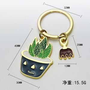 Porte-clés en gros en forme de cactus - Pendentif réaliste en métal, porte-bonheur pour clés de voiture - Product Image 4