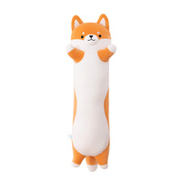 Peluche en coton Husky Corgi, jouet en peluche, oreiller en peau, doux, pour enfants, poupée éducative pour dormir, rembourrage en coton PP, 51-99 cm