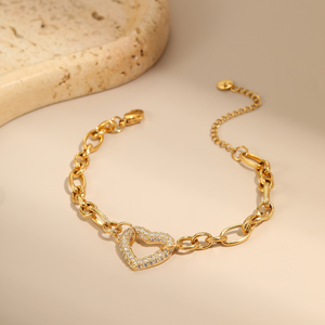 Bracelet chaîne effet métal en acier inoxydable - élégant, polyvalent, adapté à toutes les occasions, tendance. - Product Image 5