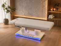 Table de massage électrique de luxe à 4 moteurs, pliable et moderne, en PU, pour salons de santé, gymnases, spas, salons de beauté, soins des cils et du visage