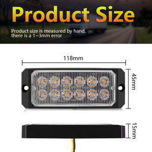 Feux latéraux de camion 3(W) 12V-24V 900 Lumens, feux stroboscopiques étanches, feux arrière LED, accessoires universels pour remorque - Product Image 6