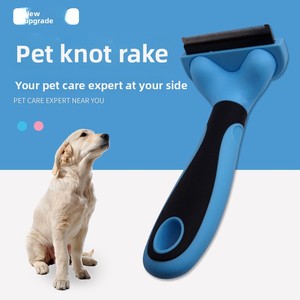 Brosse de toilettage pour animaux de compagnie, râteau pour sous-panneaux de chien et chat, peigne en acier inoxydable pour la perte de poils - Product Image 6