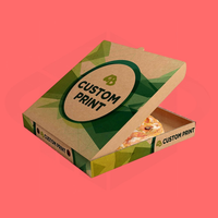 Boîtes à pizza biodégradables écologiques personnalisées en gros 12/16/28 pouces (33 cm) Carton ondulé Options d'impression UV du logo à emporter