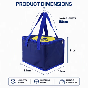 Sacs isothermes à fermeture éclair au design de dessin animé, non tissés, pour pique-nique, gardent les aliments au frais, réutilisables, sacs thermiques souples pour courses - Product Image 4