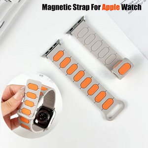 สายนาฬิกาซิลิโคนแม่เหล็กคุณภาพสูง แข็งแรงทนทาน สำหรับ Apple Watch Band IWatch S11/10/9/Ultra3 - Product Image 1