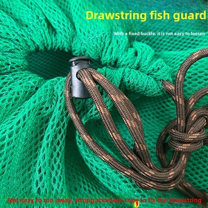 Rete di protezione per pesci portatile ispessita a 3 strati in poliestere verde ecologica pieghevole per spigola temporanea piscicoltura gamberetti granchio - Product Image 5