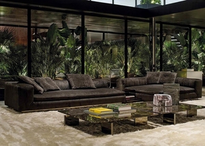 Juego <span class=keywords><strong>de</strong></span> <span class=keywords><strong>Sofás</strong></span> Riley <span class=keywords><strong>de</strong></span> Lujo Moderno, Diseño Italiano Minimalista, Espuma <span class=keywords><strong>de</strong></span> Alta Densidad, Tapizado en Cuero y Tela, Sofá en Forma <span class=keywords><strong>de</strong></span> L para Sala <span class=keywords><strong>de</strong></span> Estar <span class=keywords><strong>de</strong></span> Villa - Product Image 4