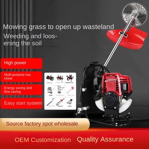 Cortacésped multifuncional de gasolina de cuatro tiempos tipo mochila, microcultivador agrícola pequeño, desmalezador, ablandador de suelo, desbrozadora - Product Image 2