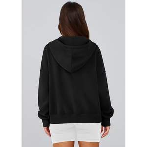 Sweat à capuche zippé Y2K personnalisé pour femme, collection automne 2025, avec manches longues, veste décontractée d'hiver en molleton de soie - Product Image 1