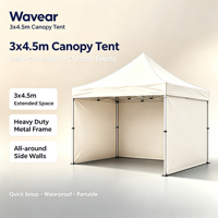 Tonnelle de marché pliable 10x10 en PVC Oxford, imperméable et coupe-vent, pour stand de vendeur ou marché fermier extérieur