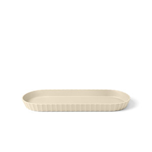 Bandeja Ovalada Opaca Polipropileno Oliva Beige 37,5x15 cm - Product Image 1