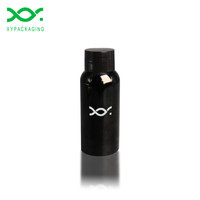 Xypackaging 50ML 60ML taille d'échantillon vide éviter les bouteilles en plastique PET de couleur noir clair avec bouchon en forme de boule