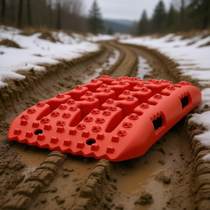 Tablas de Tracción Rojas de Tamaño Universal, Material PP, para Lodo, Nieve, Arena, Rampas de Recuperación - Product Image 2
