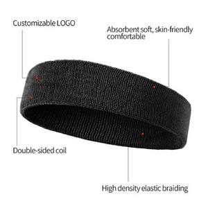 Custom logo Sweat Absorption Exercise Sweat Prevention Fitness <b>Yoga</b> Men's and Women's Pure Cotton <b>Headband</b> - Product Image 4