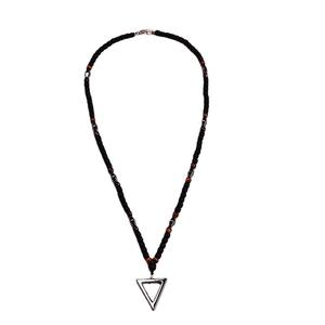 Collar con Colgante Triangular de Siete Pulsos Magnéticos, Ojo de Tigre, Ágata Negra Mate, Joyería de Moda Masculina para Uso Diario - Product Image 5