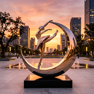 Escultura <span class=keywords><strong>de</strong></span> Persona Sentada en Forma <span class=keywords><strong>de</strong></span> Luna Creciente, Moderna, <span class=keywords><strong>de</strong></span> Acero Inoxidable Pulido, Decoración Romántica <span class=keywords><strong>de</strong></span> Pared <span class=keywords><strong>para</strong></span> el Hogar, Dormitorio, Hotel, Sala <span class=keywords><strong>de</strong></span> Estar - Product Image 3