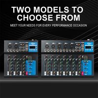 Contrôleur DJ professionnel 4 & 7 canaux Mixeur de console audio Bluetooth avec transducteur loopback Console de mixage EQ à trois bandes