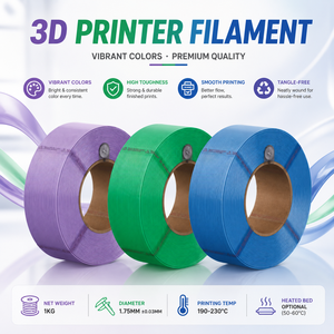   Filamento para Impresora <span class=keywords><strong>3D</strong></span>, Plástico PETG, Rosa, Negro, Blanco, 1.75 mm, 1 kg, 10 kg, Rollo de Recarga para Bambu Lab A1 - Product Image 1